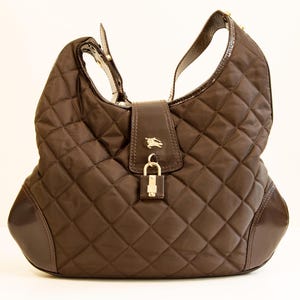 Burberry Shoulder Bag in Brown Quilted Nylon in Very Good Vintage Condition Etsy