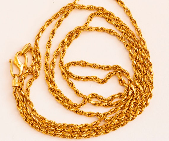 22 Karat Yellow Gold Necklace 16.2 Grams 74 CM Ve… - image 5