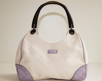 Gucci Shima Handbag Wood Handle in Very Good Condition (278315)