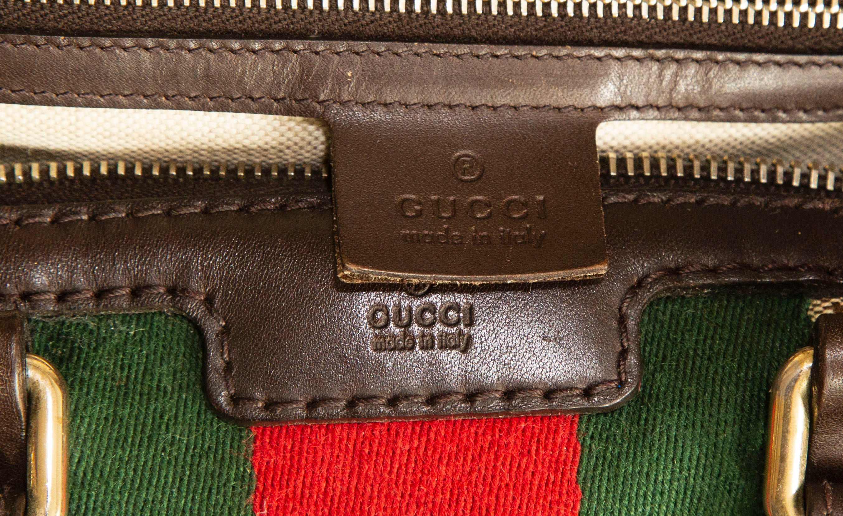 Gucci GG Web Boston Bag with Red and Green Stripe - A World Of Goods For  You, LLC