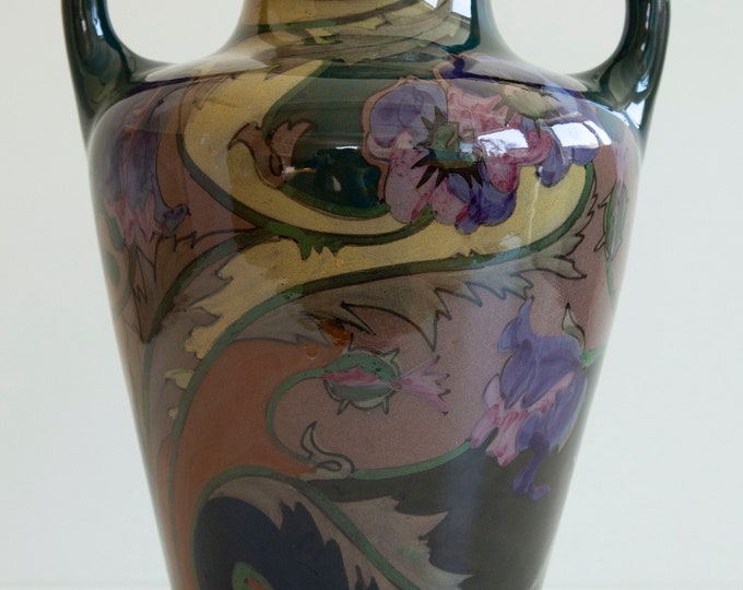 Vintage Large Vase by Gouda Royal Faience Factory Southholland Ca