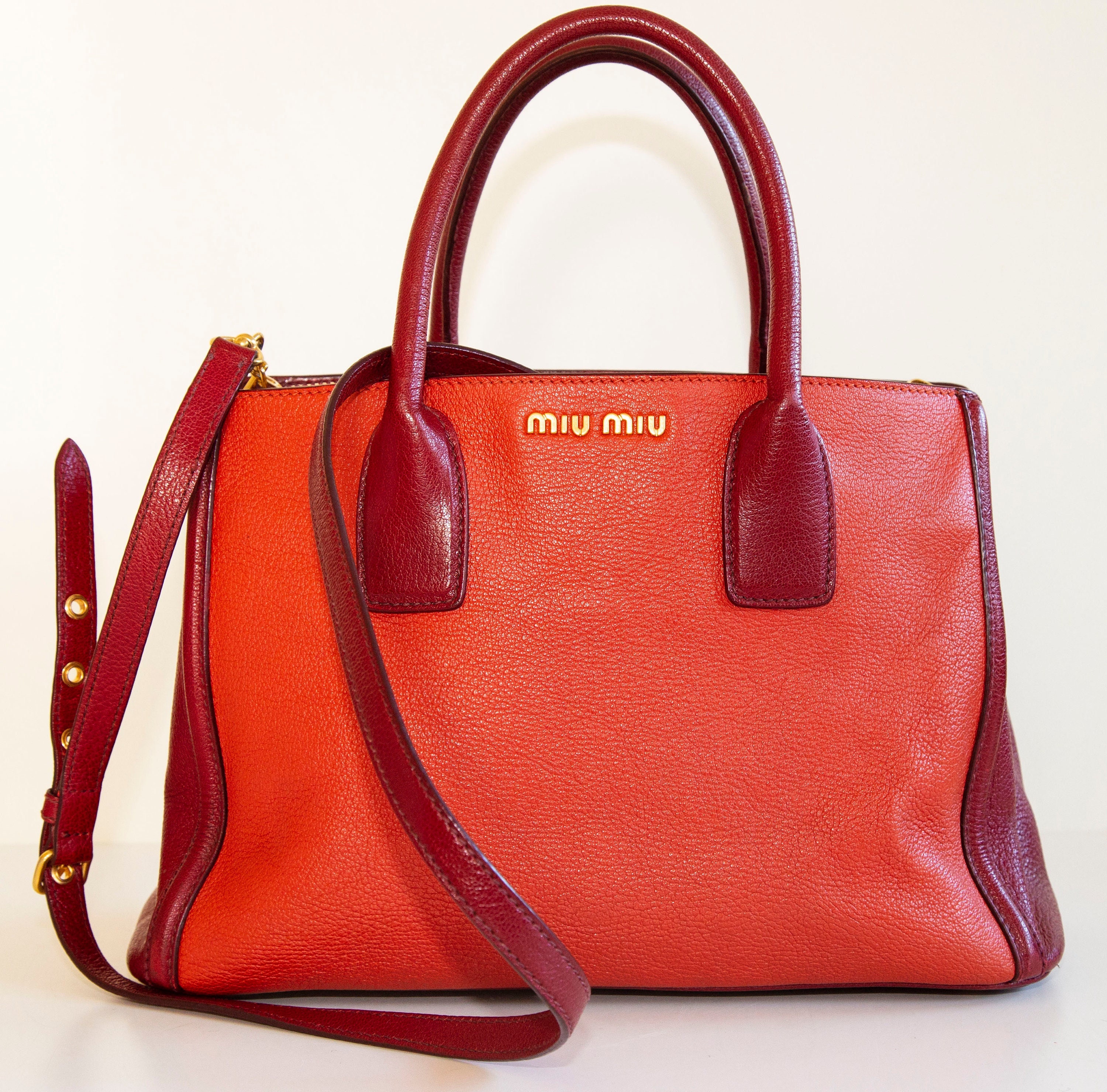 Miu Miu Two-way Multicolor Calf Leather Bag in Very Good - Etsy