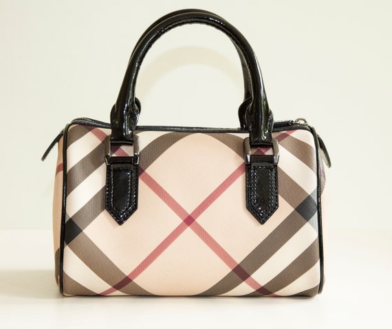 Burberry Pink House Check Coated Canvas Chester Satchel Burberry