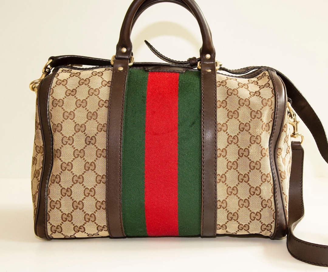 Gucci Vintage Web Original GG Boston Bag - Multicolor