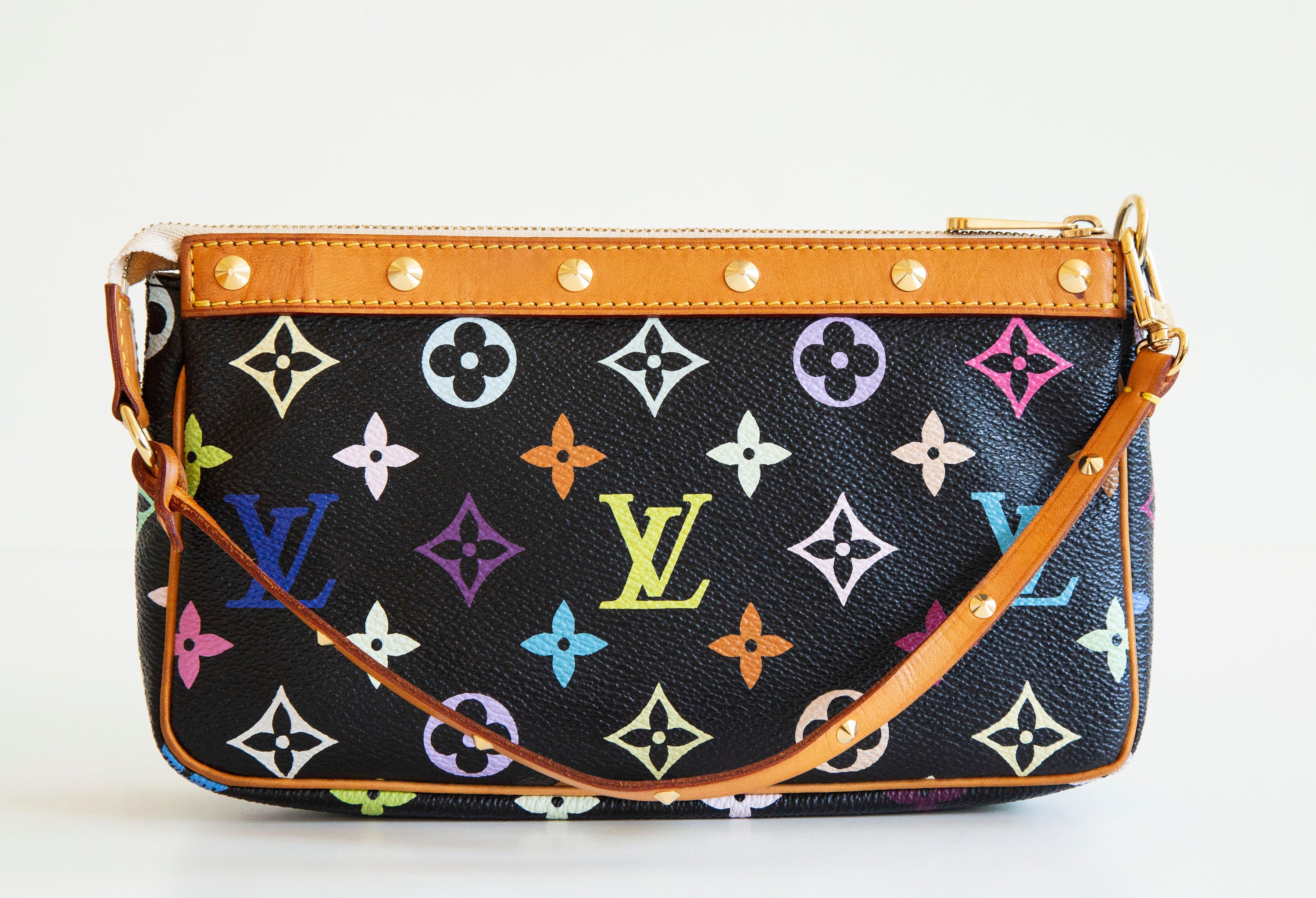 Louis Vuitton X Takashi Murakami Pochette Rainbow LV Multicolor