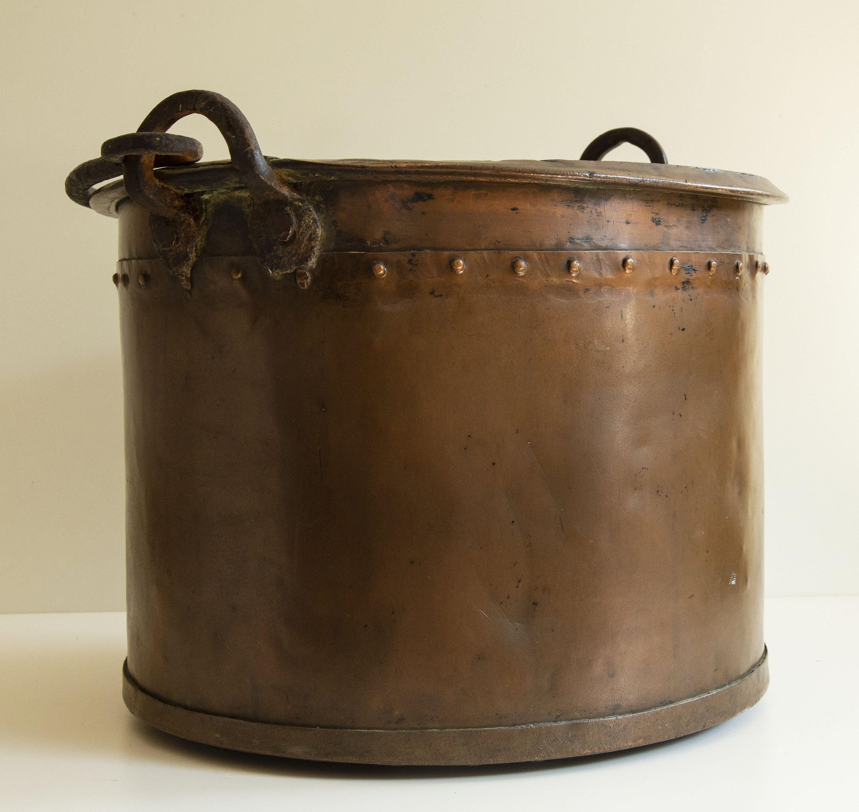 Antique English Solid Copper Bucket with Riveted Seams and Etsy