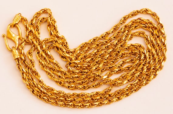 22 Karat Yellow Gold Necklace 16.2 Grams 74 CM Ve… - image 7