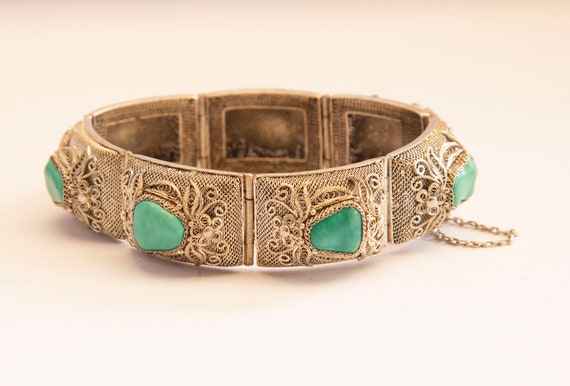 English Victorian Turquoise and Pearl Bracelet