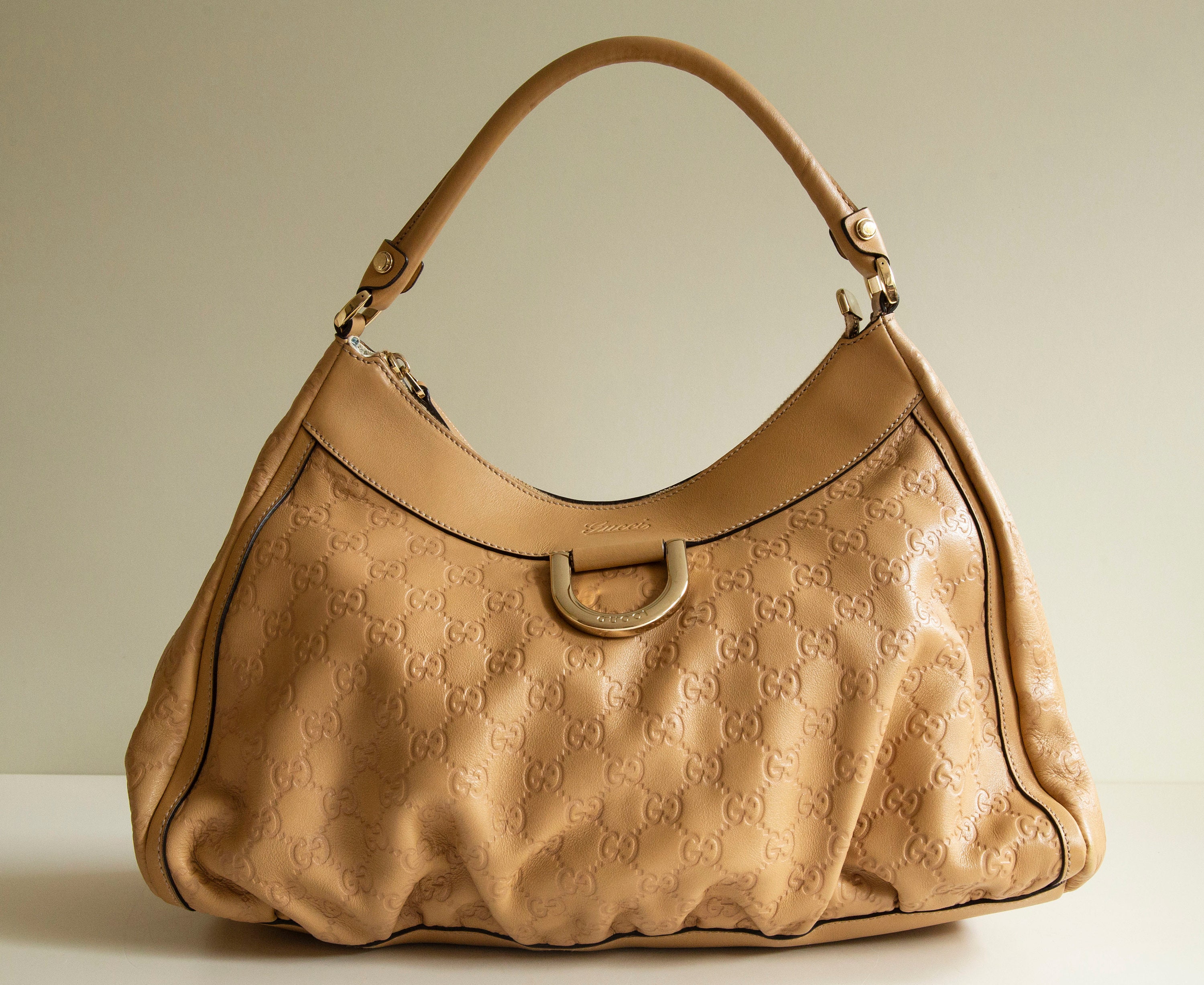 Guccissima Leather D Ring Hobo