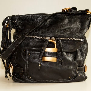 Chloe Paddington Shoulder Bag in Black Leather in Very Good Vintage Condition
