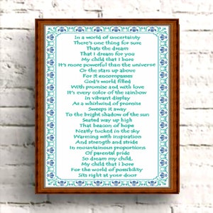 CROSS-STITCH-PATTERN-Poem-Quote, Instant download pdf