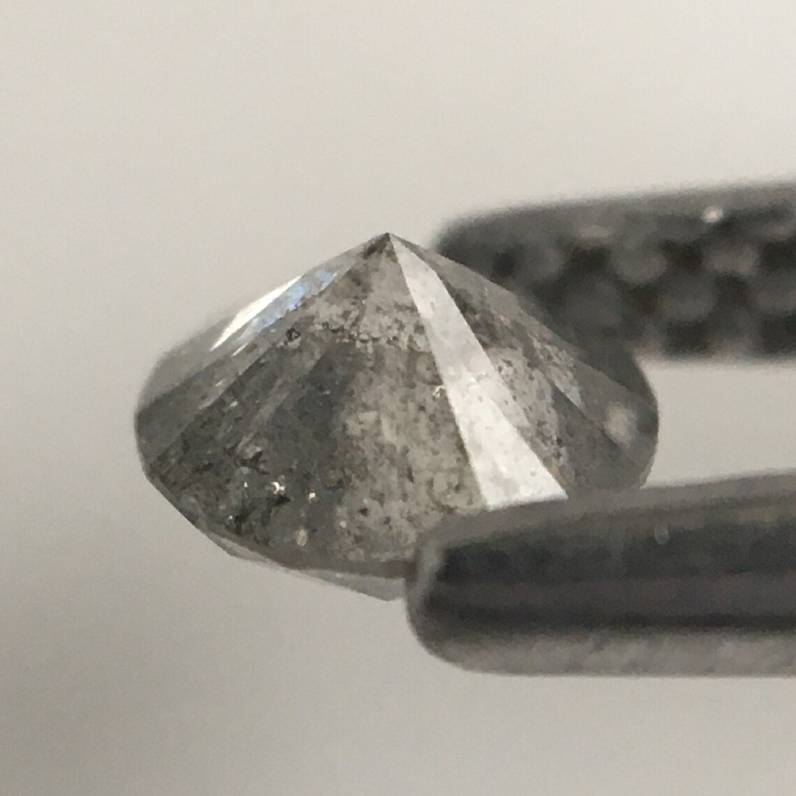 0.30 Ct Salt and Pepper Natural Loose Diamond 4.36 mm x 2.65 Etsy