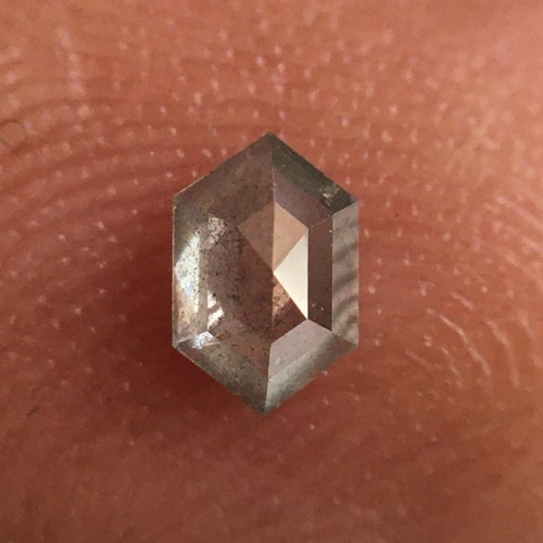0.19 Ct Fancy Gray Natural Loose Diamond Hexagon Shape 4.60 mm X 3.01 mm X 1.74 mm Hexagon Shape Loose Diamond shops Use for Jewellery SJ53/65