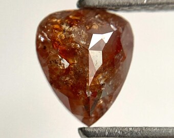 0.97 Ct Fancy Brown Pear Rose Cut Loose Diamond