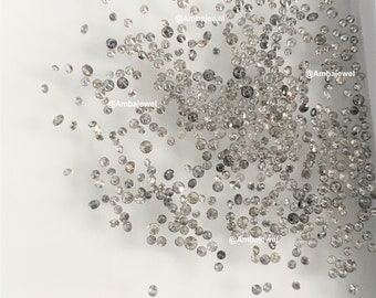 1.00 Ct Natural Salt and Pepper Round Cut Diamond Lot (112-122 Pcs)