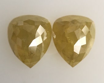 1.63 Ct Yellow Pear Shape Rustic Diamond: Natural Polished Diamond