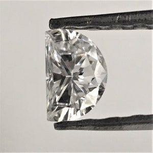 0.16 Ct Halfmoon Natural Loose Diamond, Semi-Circle Shape F-G Color VVS Clarity 4.20 mm x 2.76 mm x 2.12 mm, Antique Shape Diamond SJ39/67