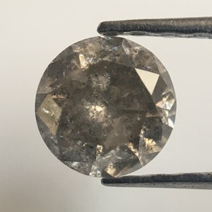 060 Ct ausgefallener grauer runder Brillantschliff | Etsy