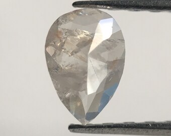 0.36 Ct Pear Cut Fancy Grey White Diamond: 6.00 mm