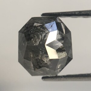 0.77 Ct Dark Grey Color Cushion Shape Rose Cut Natural Loose Diamond, 5.46 mm X 2.45 mm X 2.94 mm Rustic Natural Diamond for Jewelry AJ14/43