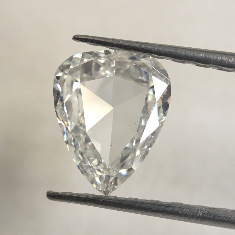 0 62 Ct Rose Cut Diamond Vvs Natural Sparkling Faceted F Etsy