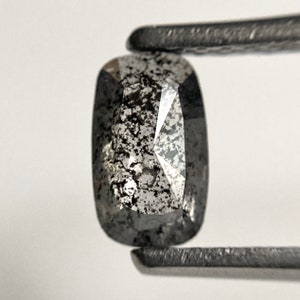 0.58 Ct Oval Salt and Pepper Diamond: Dark Gray Loose Gemstone