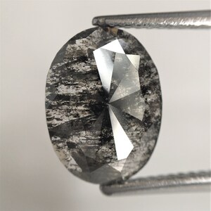 2.59 Ct Oval Salt and Pepper Diamond: Natural Loose Gemstone