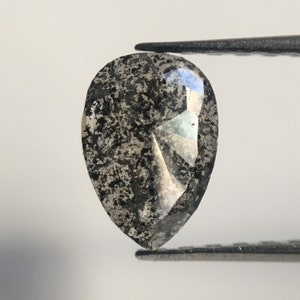 0.70 Ct Pear Cut Black Grey Diamond: Natural Loose Diamond