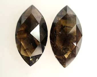 2.09 Ct Cognac Brown Marquise Rose Cut Diamond: Loose Stone for Earring