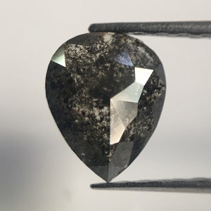 0.89 Ct Pear Shape Dark Gray Diamond: Natural Loose Gemstone