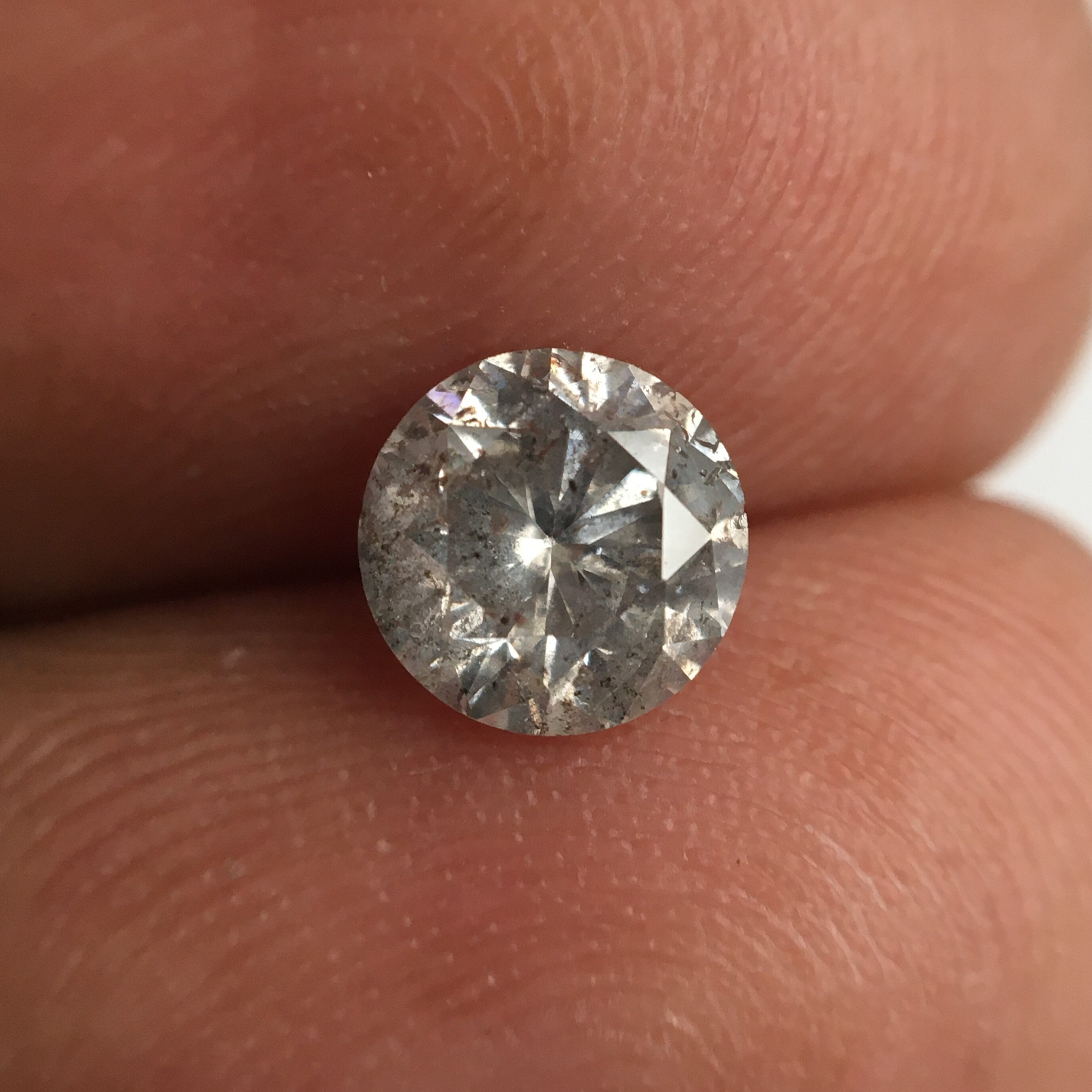 0.81 Ct Round Brilliant Cut Diamond 5.82 mm x 3.66 mm Salt Etsy