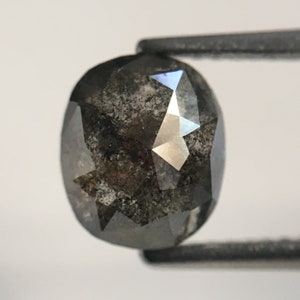 1.86 Ct Oval Salt and Pepper Diamond: Gray Engagement Stone