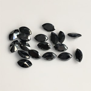 Marquise Shaped Natural Brilliant Cut Loose Diamond, 4.00 mm x 2.00 mm Heated Black Diamond, Brilliant Cut Loose Diamond SJBUY