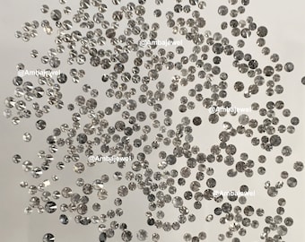 1.00 Ct Natural Salt and Pepper Round Cut Diamond Lot (80-90 Pcs)