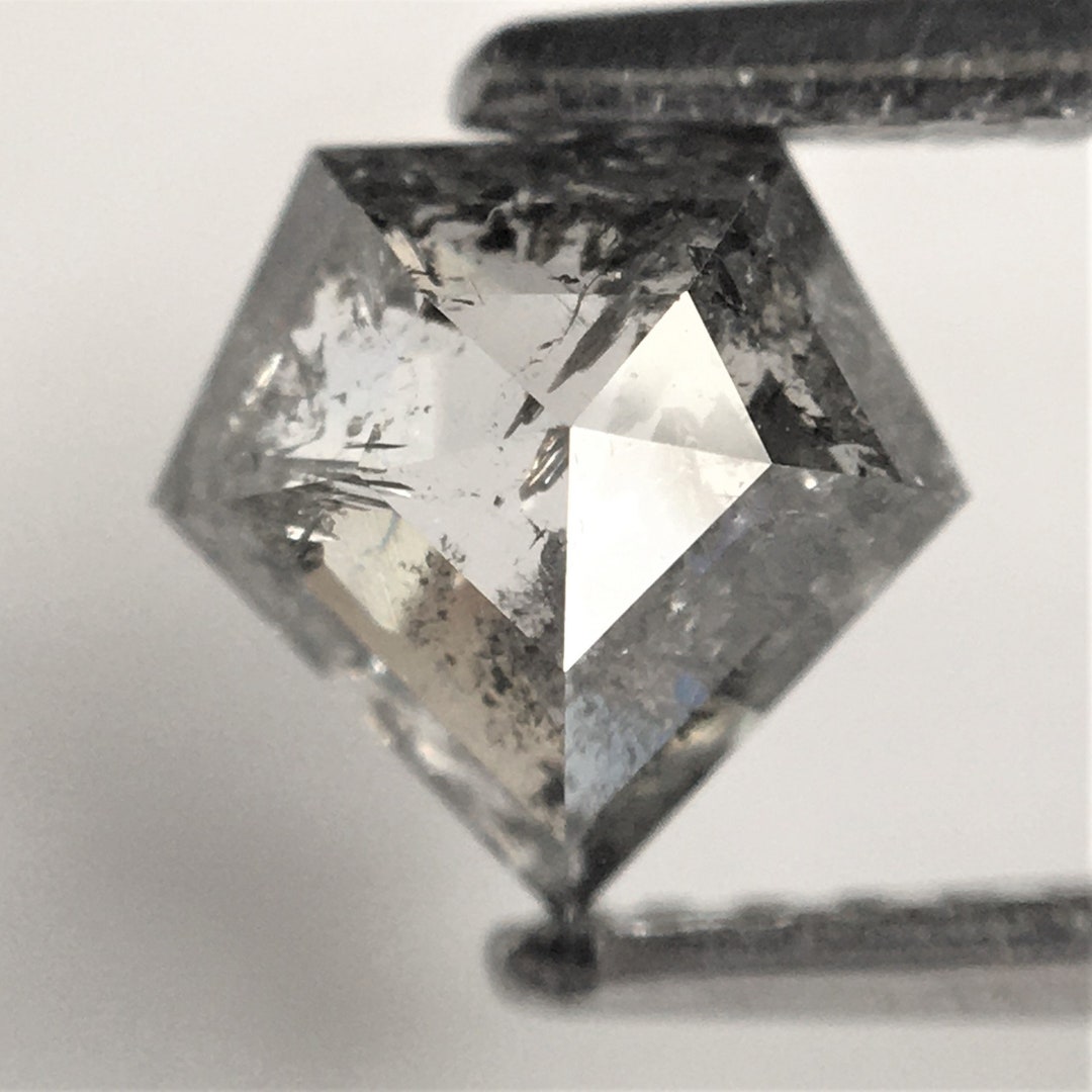 0.96 Ct Antique Shape Fancy Gray Color Natural Loose Diamond, 6.06 Mm X ...