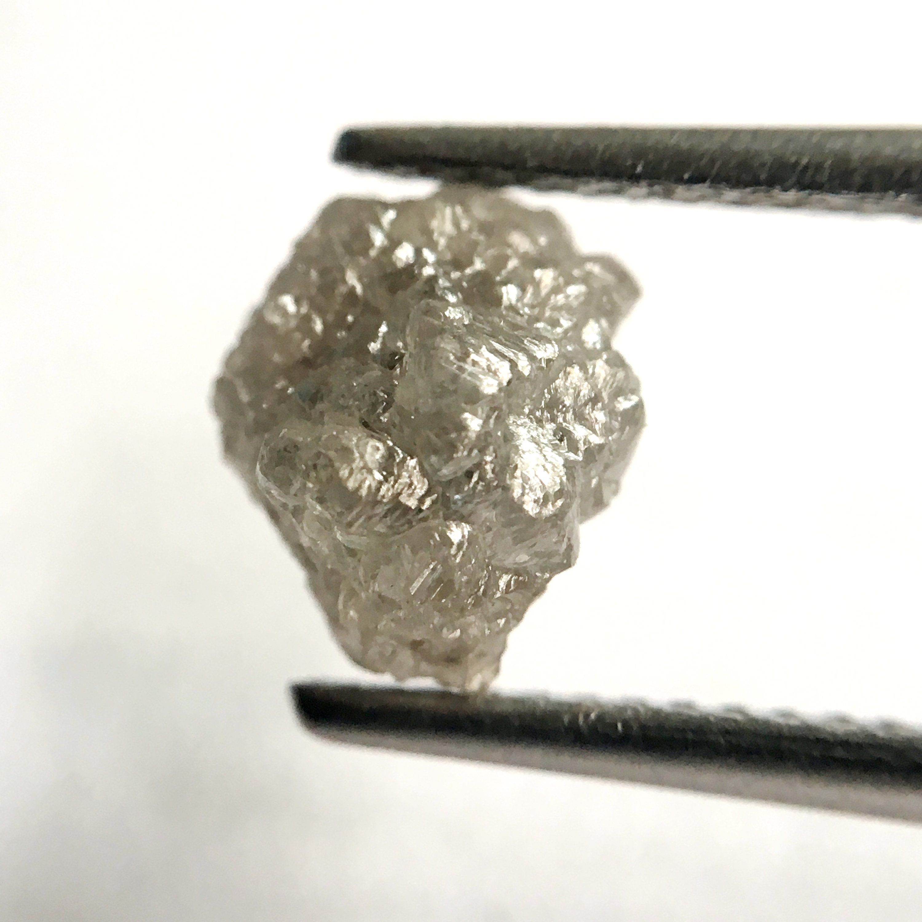 2.02 Ct Natural Rough Diamond: Grey Uncut Diamond Crystal, South
