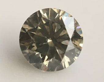 0.42 Ct Brownish Gray Natural Diamond, 4.64 mm X 2.98 mm Round Brilliant Cut Natural Loose Diamond SJ34/92