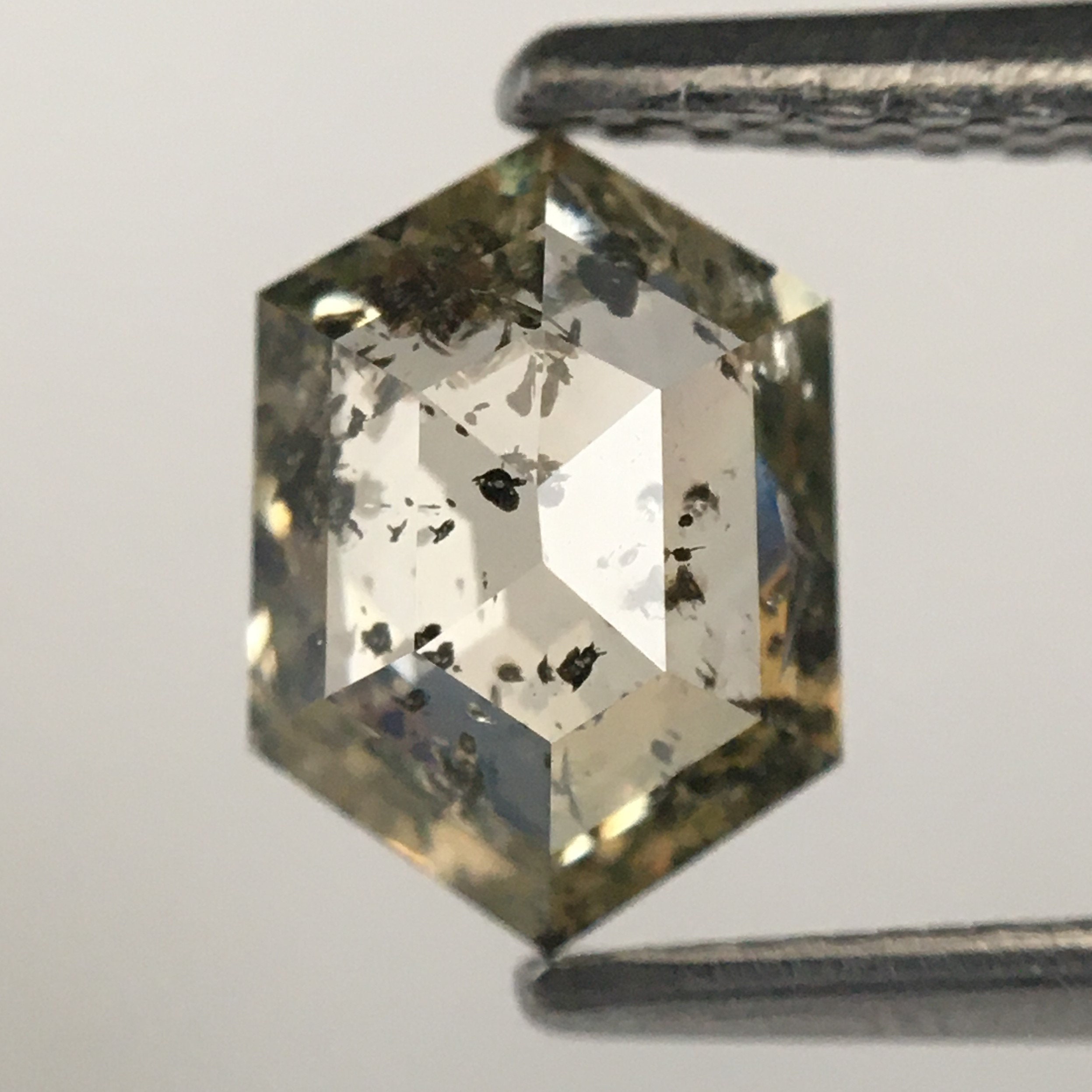 0.89 Ct Natural Loose Diamond Hexagon Shape Fancy Salt and Etsy
