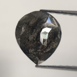 1.90 Ct Pear Shape Dark Gray Diamond: Natural Loose Stone
