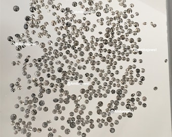 1.00 Ct lot, 1.45 mm to 1.50 mm Natural Salt and Pepper Round Brilliant Cut Diamond, 70 to 80 Pcs Diamond, Polished Round Cut Diamond lot