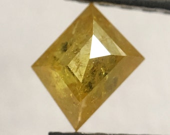 0.42 Ct Yellow Kite Cut Loose Diamond: Natural Untreated Diamond
