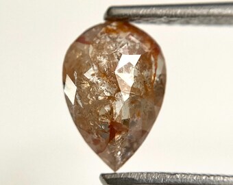 1.15 Ct Fancy Brown Pear Diamond: Rose Cut Loose Stone