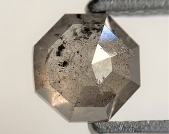 1.05 Ct Octagon Salt and Pepper Loose Diamond: 5.96 mm