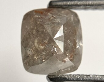 1.60 Ct Grey Cushion Rose Cut Loose Diamond