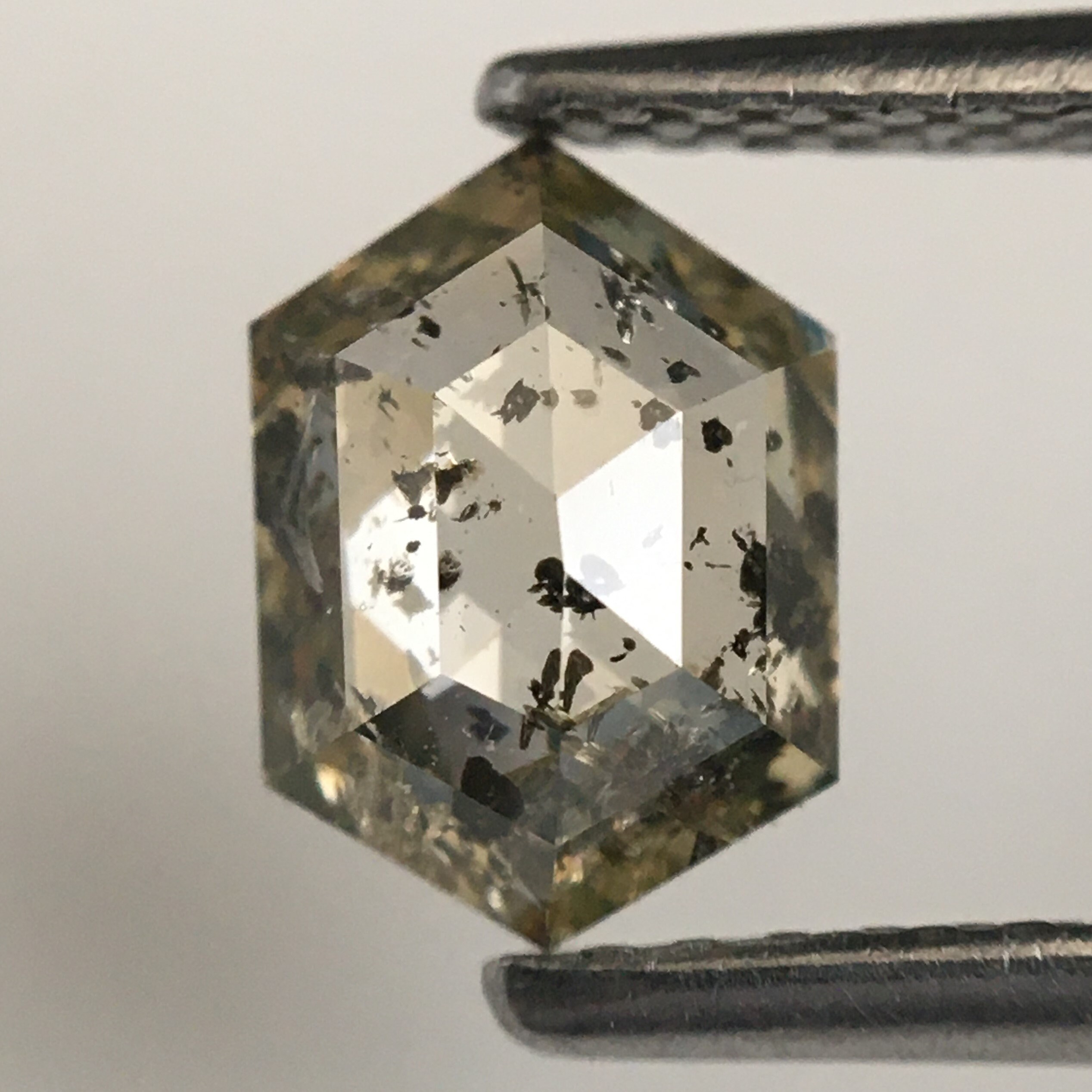 0.89 Ct Natural Loose Diamond Hexagon Shape Fancy Salt and Etsy