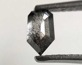 0.53 Ct Salt and Pepper Pentagon Diamond: Natural Loose Diamond