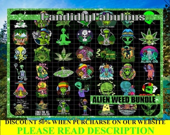 Bundle d'herbe extraterrestre png, png, tendance png, dessins de cannabis png