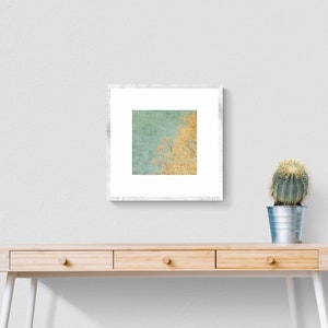 Vintage sky and tree in spring, textured photography and square art print in the sizes 13 x 13 cm 20 x 20 cm image 2