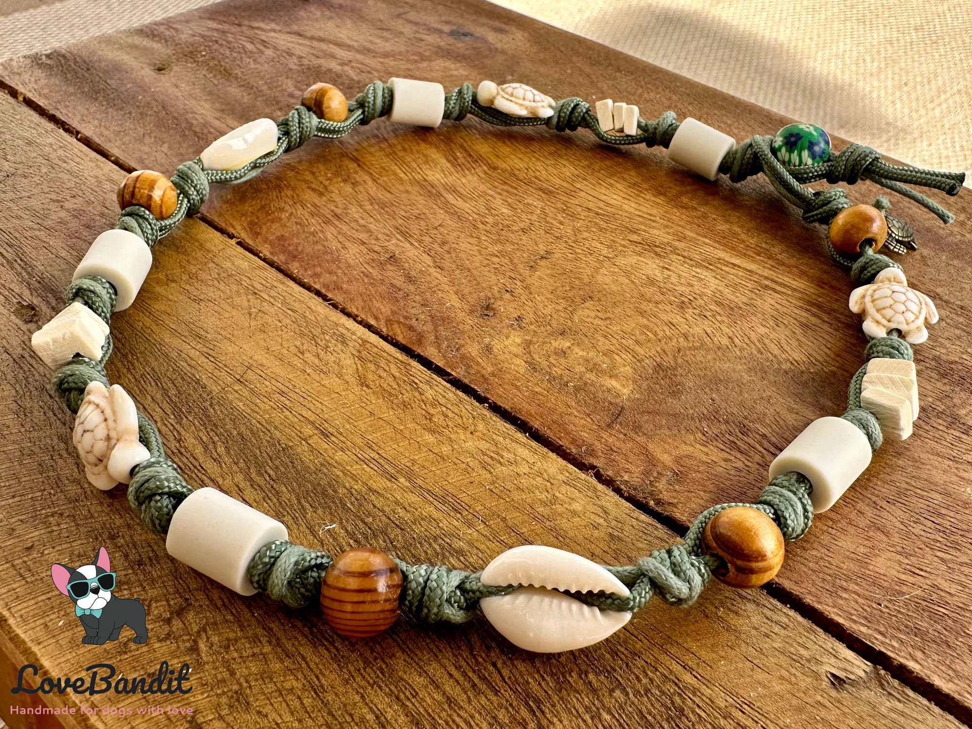 Perfect Gift, Natural Choker Necklace Wood and Coconut Wood