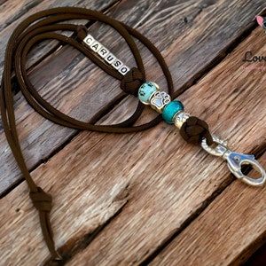 Dog whistle band dog whistle brown turquoise paw dog mom paw - with metal and acrylic glass elements